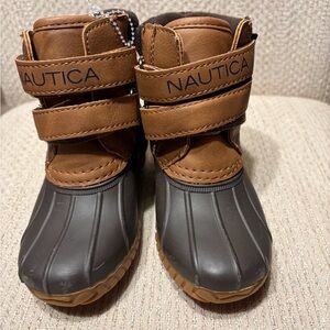 Nautica Kids Brown and Black Rain Boots